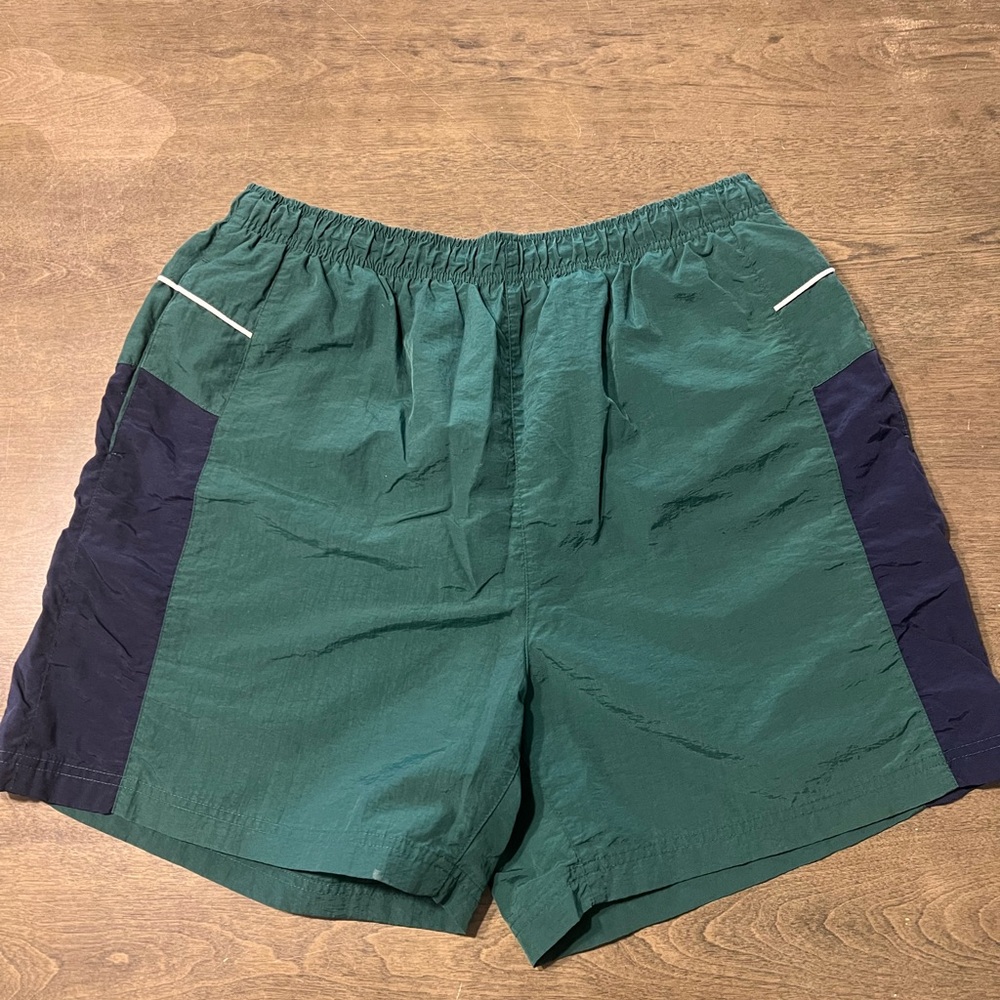 Green and Navy prospirit swim trunk vintage